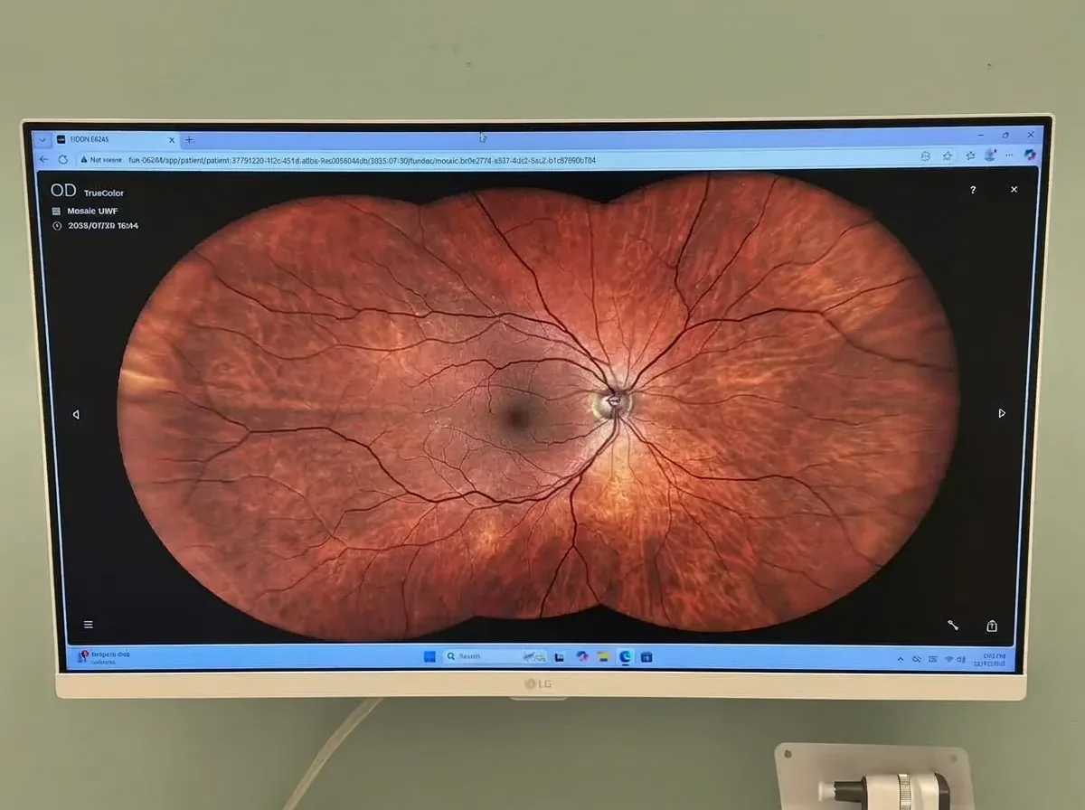 Digital eye imaging used during contact lens fittings at O'Boutique Luxury Optical in Pendleton, South Carolina
